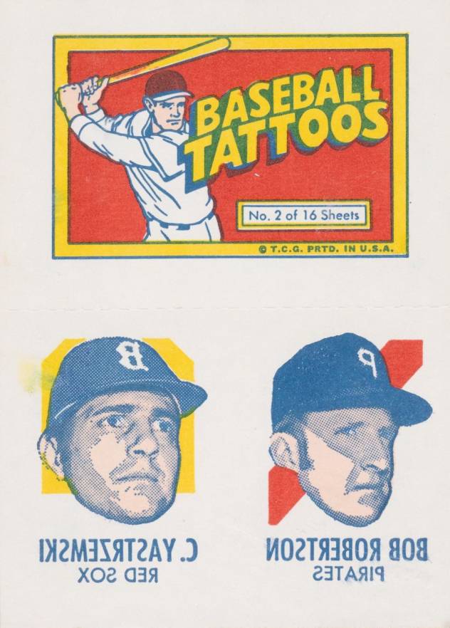 1971 Topps Tattoos Perforated Panel Bob Robertson # Baseball Card