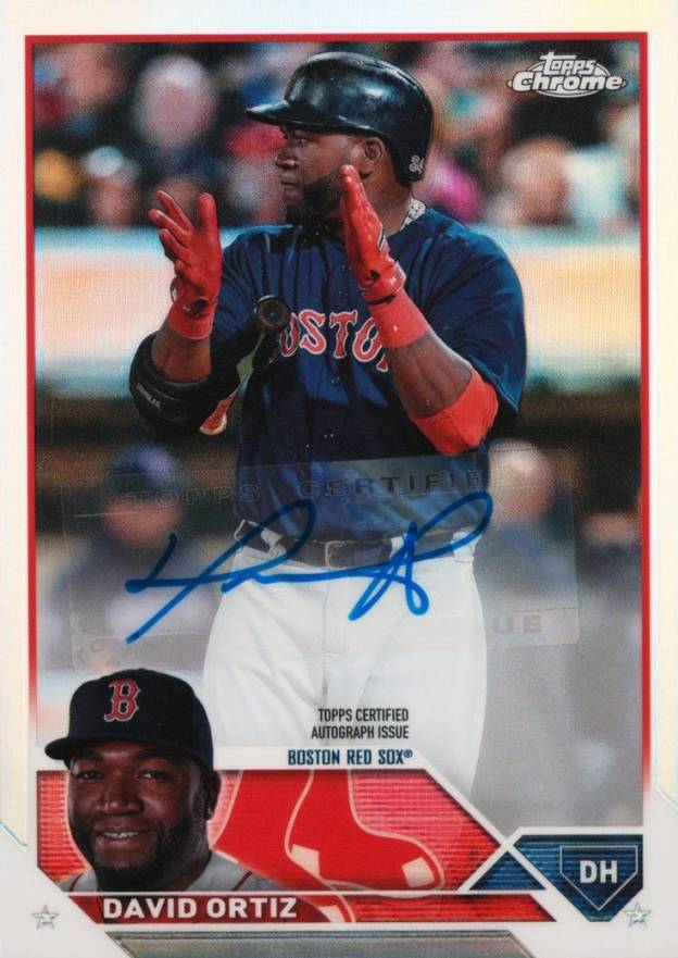 2023 Topps Chrome Update Chrome Legends Autograph David Ortiz #DO Baseball Card
