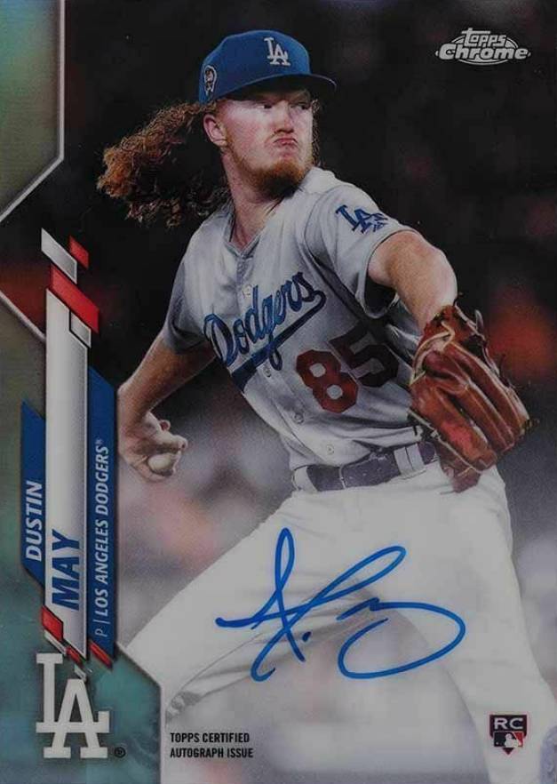 2020 Topps Chrome Rookie Autographs Dustin May #RADM Baseball Card