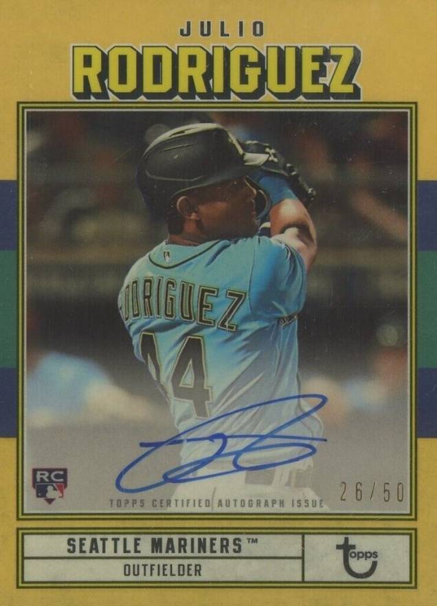 2022 Topps Brooklyn Collection Autograph Julio Rodriguez #JRO Baseball Card