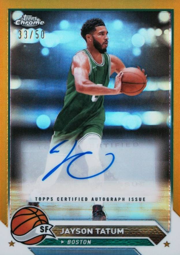 2023 Topps Chrome Topps Chrome Autographs Jayson Tatum #CGJT Basketball Card