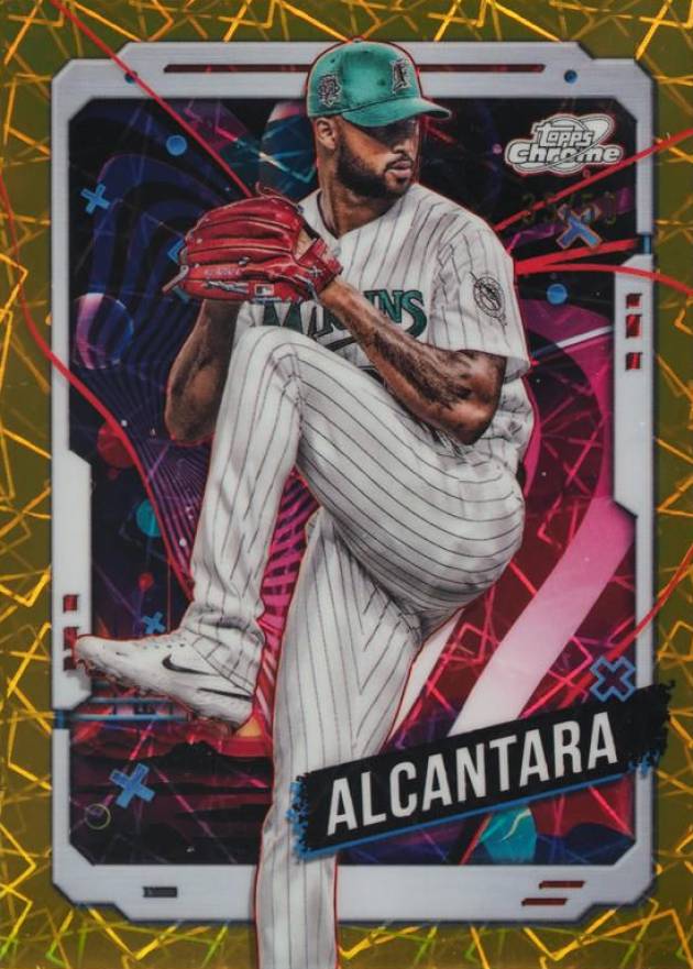 2024 Topps Chrome Cosmic Sandy Alcantara #134 Baseball Card