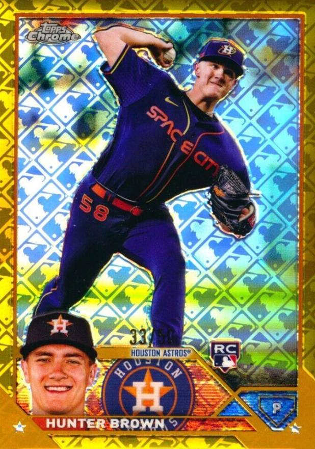 2023 Topps Chrome Logofractor Edition Hunter Brown #197 Baseball Card