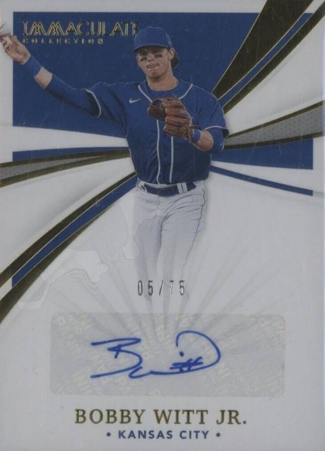 2021 Panini Immaculate Collection Immaculate Signatures Bobby Witt Jr. #ISBW Baseball Card