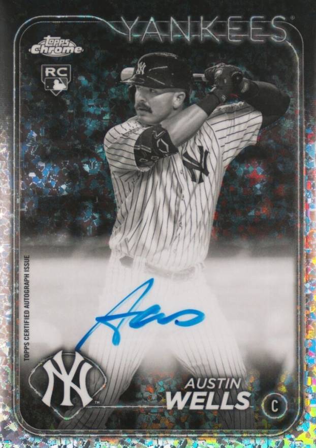2024 Topps Chrome Rookie Autographs Austin Wells #RAAW Baseball Card