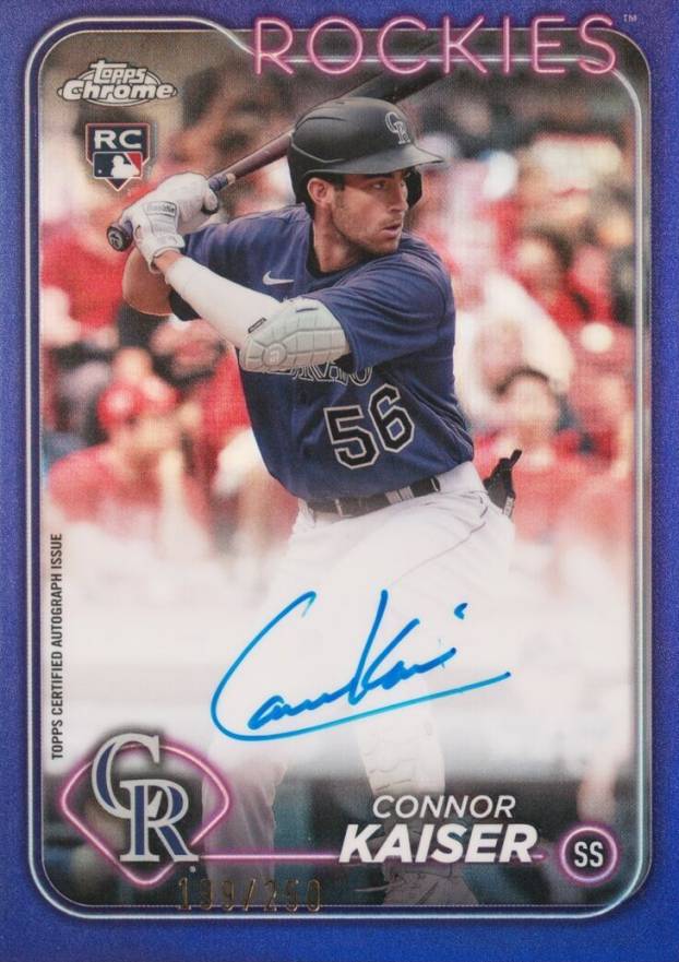 2024 Topps Chrome Rookie Autographs Connor Kaiser #RACK Baseball Card