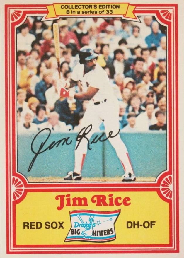 1981 Drake's Jim Rice #8 Baseball Card