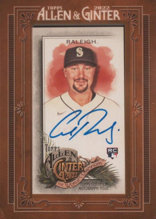 2022 Topps Allen & Ginter Framed Mini Autographs Cal Raleigh #MACR Baseball Card