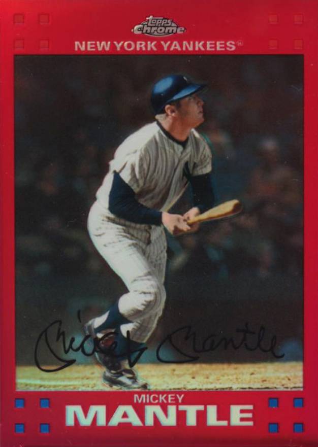 2007 Topps Chrome Mickey Mantle #4 Baseball Card