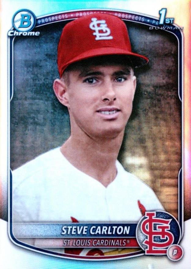 2025 Bowman Chrome Prospects Steve Carlton #BCP152 Baseball Card