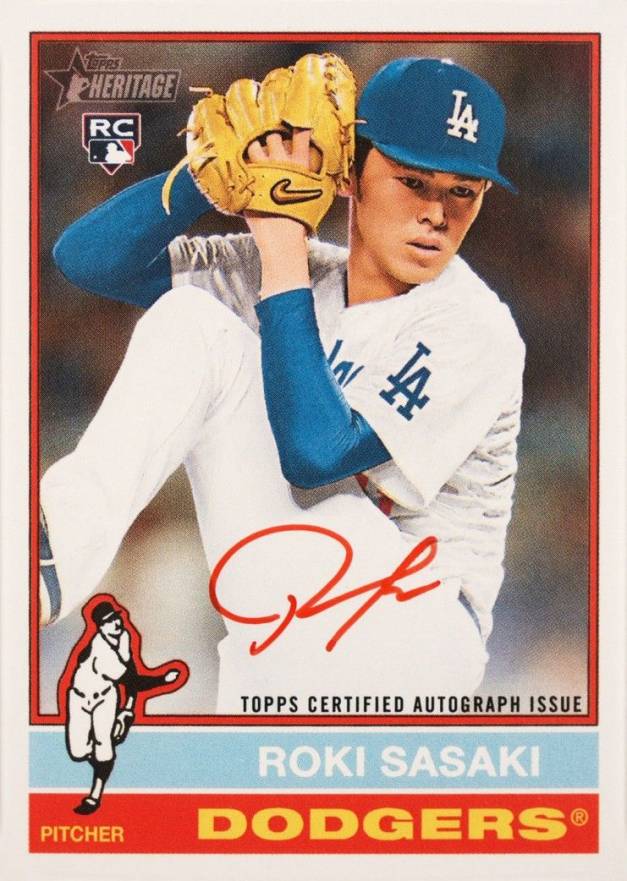 2025 Topps Heritage Real One Autographs Roki Sasaki #ROARS Baseball Card