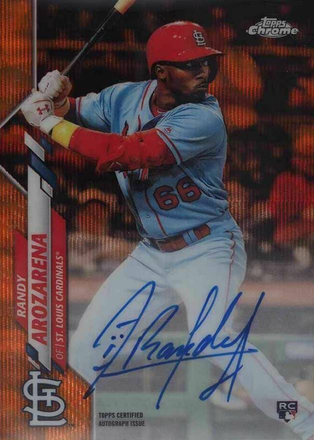 2020 Topps Chrome Rookie Autographs Randy Arozarena #RARAR Baseball Card