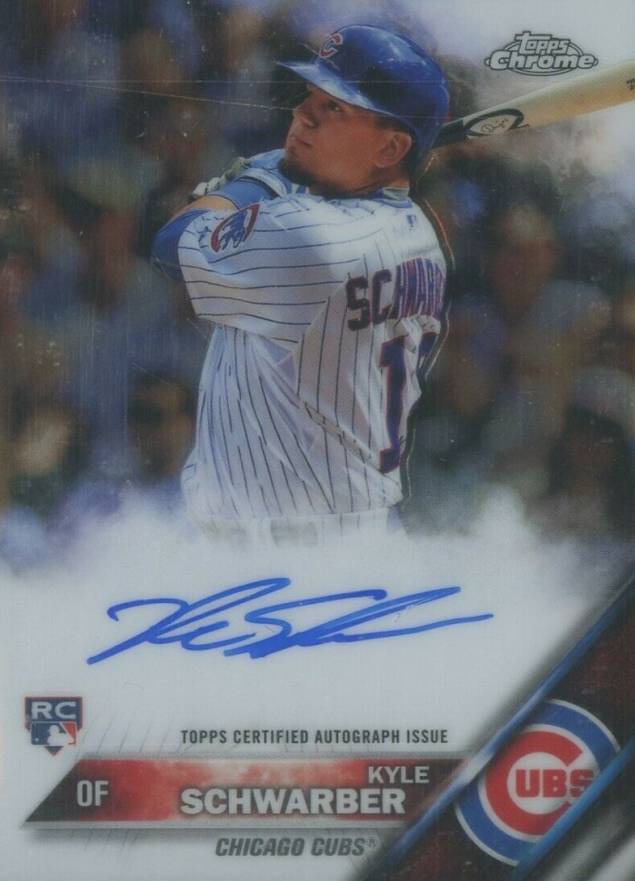 2016 Topps Chrome Rookie Autographs Kyle Schwarber #RA-KSC Baseball Card