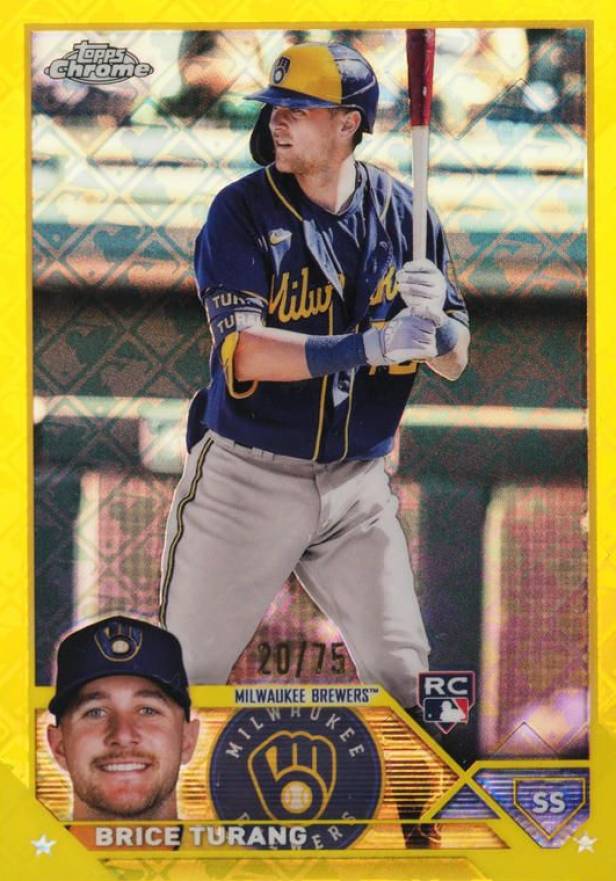 2023 Topps Chrome Logofractor Edition Brice Turang #170 Baseball Card