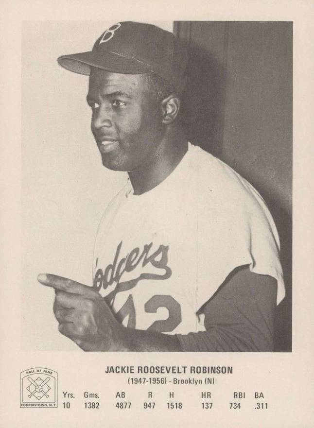 1973 Hall of Fame Picture Pack Jackie Robinson # Baseball Card