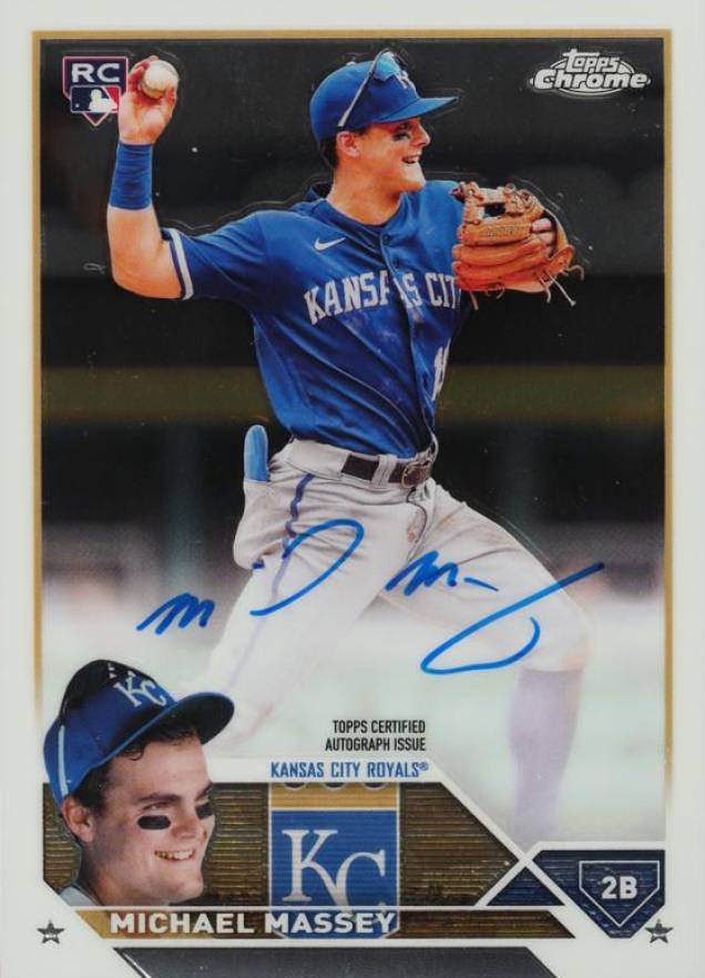 2023 Topps Chrome Rookie Autograph Michael Massey #RAMM Baseball Card