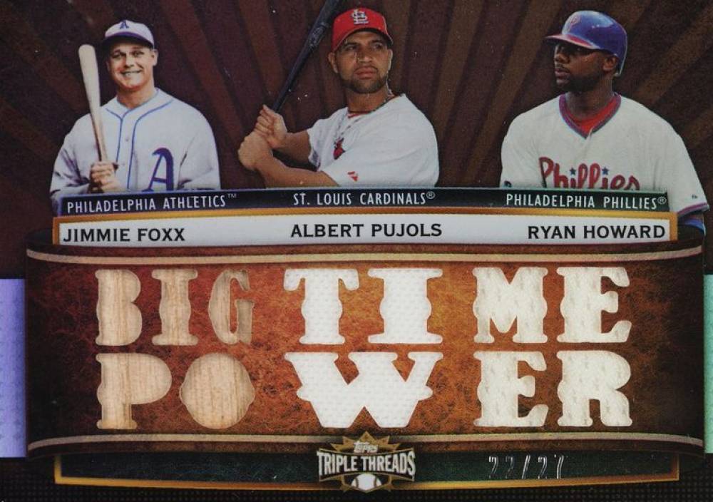 2011 Topps Triple Threads Relic Combos Jimmie Foxx #49 Baseball Card