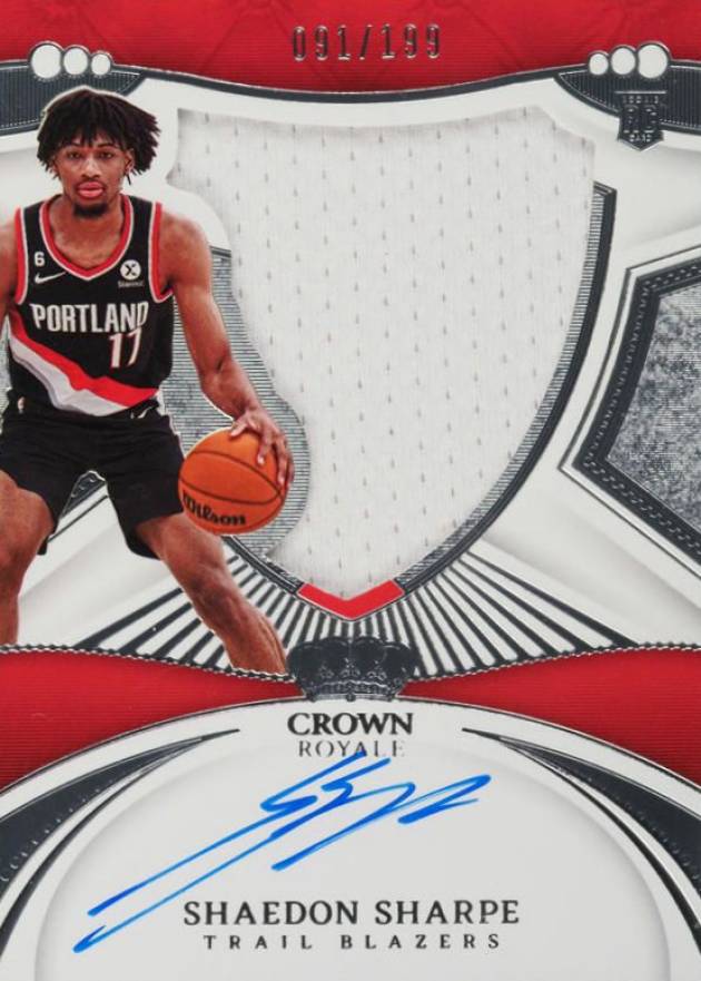2022 Panini Crown Royale Shaedon Sharpe #112 Basketball Card