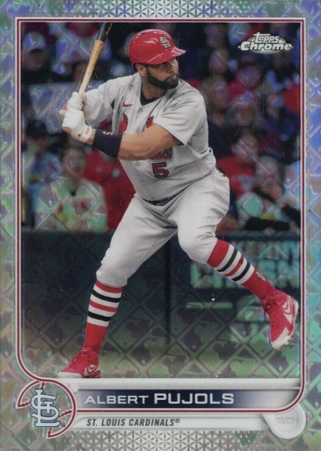2022 Topps Chrome Logofractor Edition Albert Pujols #85 Baseball Card