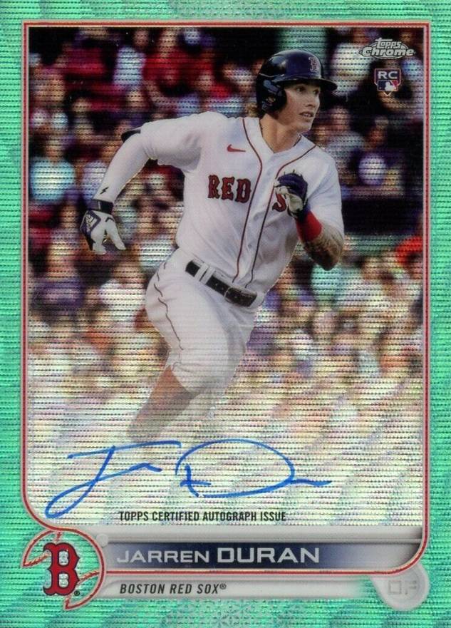 2022 Topps Chrome Rookie Autographs Jarren Duran #RAJD Baseball Card