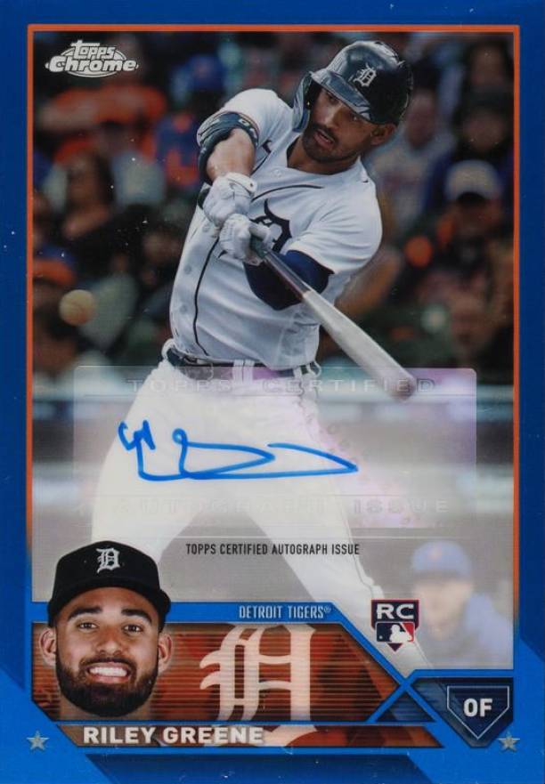 2023 Topps Chrome Update Autograph Riley Greene #ACRG Baseball Card
