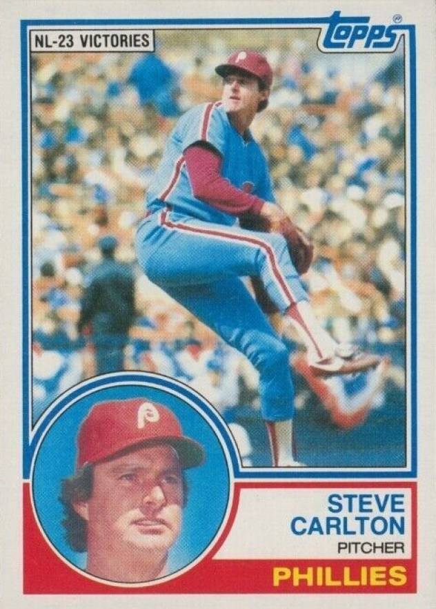 1983 Topps Leader Sheet-Hand Cut Steve Carlton # Baseball Card