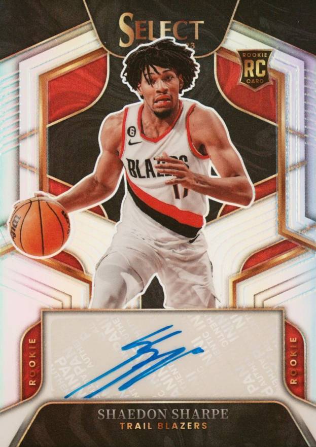2022 Panini Select Rookie Signatures Shaedon Sharpe #RSSHS Basketball Card