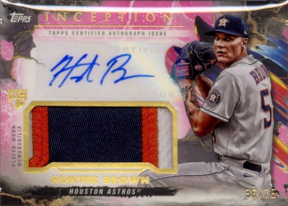 2023 Topps Inception Inception Autograph Patch Hunter Brown #IAPHB Baseball Card