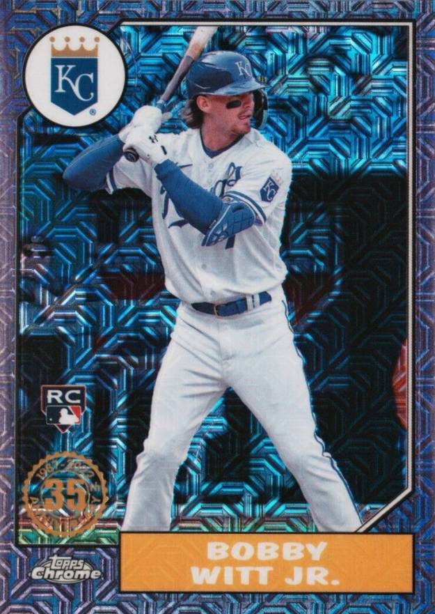 2022 Topps Silver Pack 1987 Chrome Promo Bobby Witt Jr. #T87C34 Baseball Card