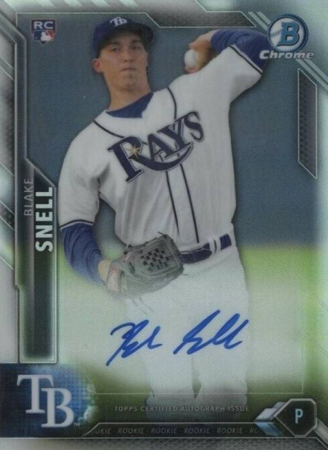 2016 Bowman Chrome Autograph Rookies Blake Snell #BS Baseball Card