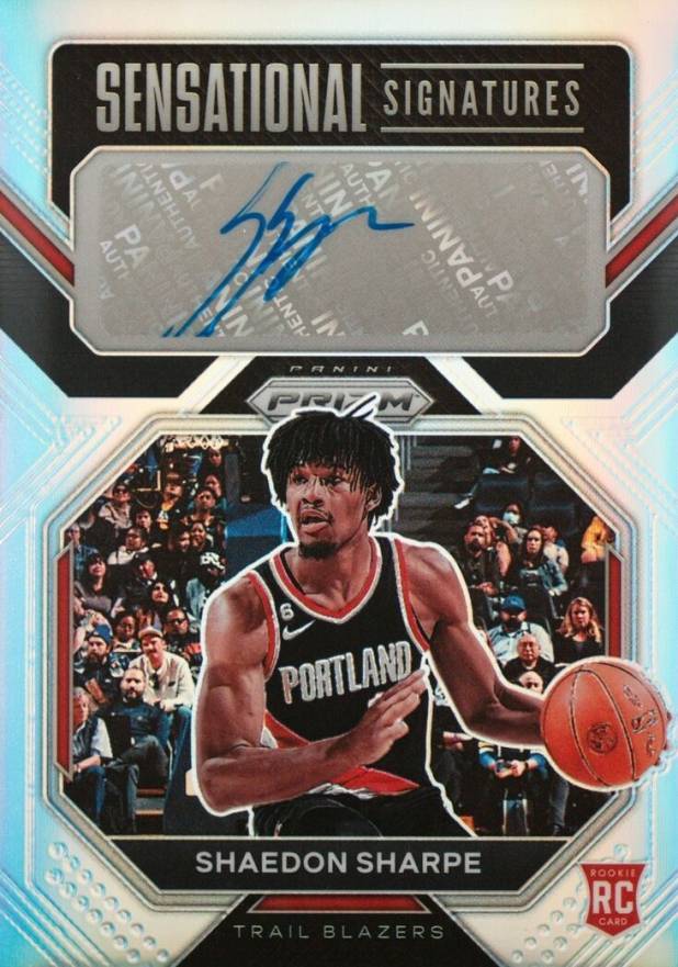 2022 Panini Prizm Sensational Signatures Shaedon Sharpe #SSSR Basketball Card