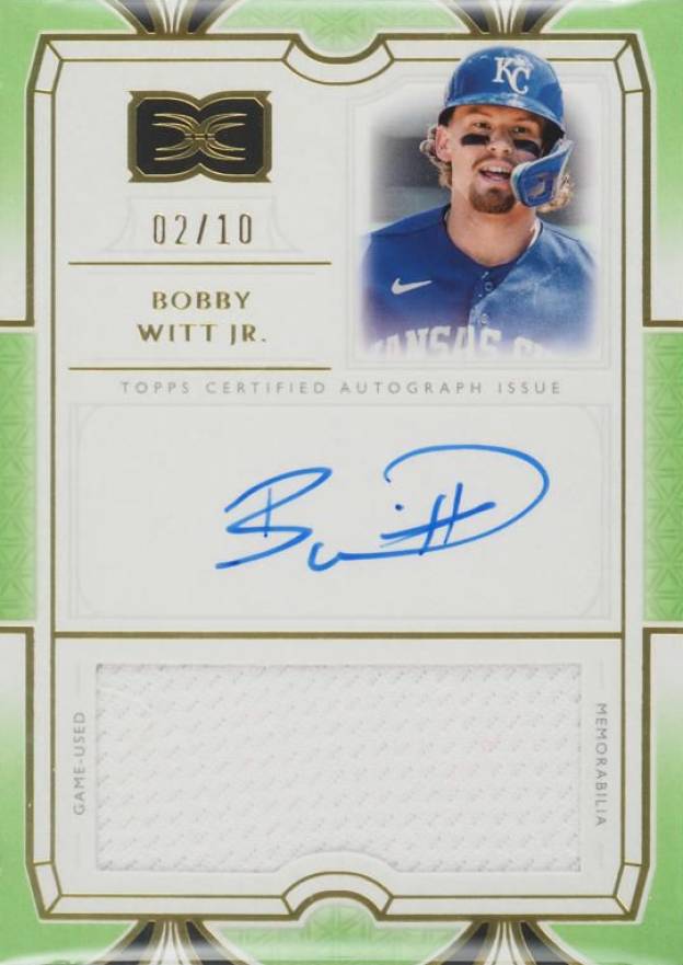 2024 Topps Definitive Collection Definitive Autograph Relic Collection Bobby Witt Jr. #BW Baseball Card