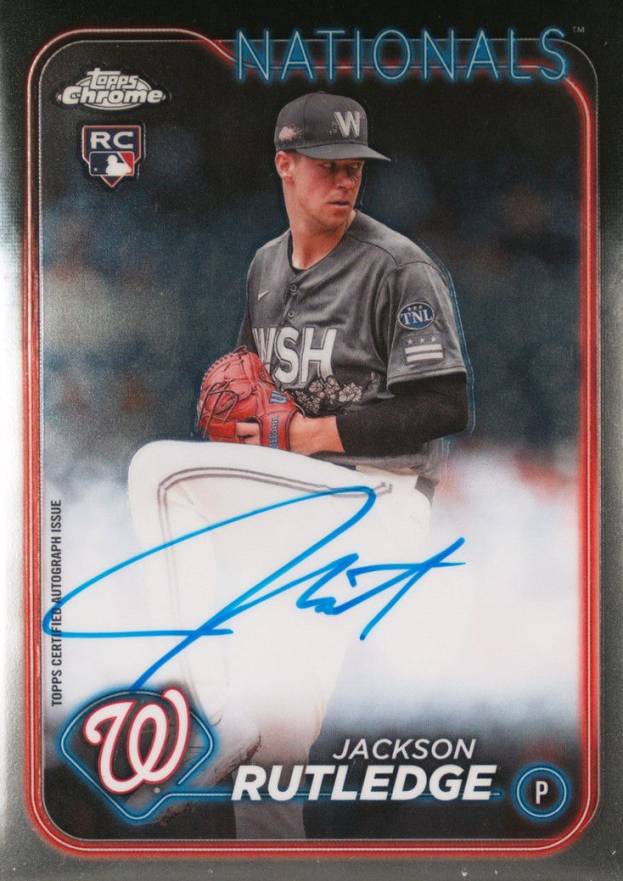 2024 Topps Chrome Rookie Autographs Jackson Rutledge #RAJRU Baseball Card