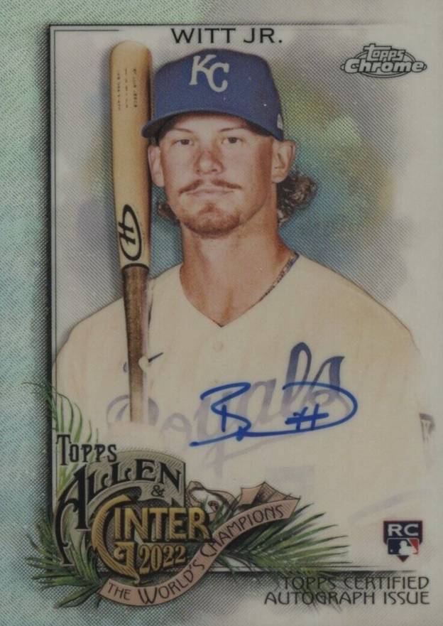 2022 Topps Allen & Ginter Chrome Autographs Bobby Witt Jr. #BWJ Baseball Card