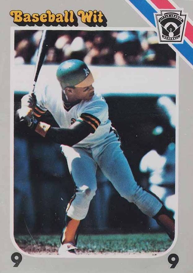 1990 Baseball Wit Rickey Henderson #37 Baseball Card