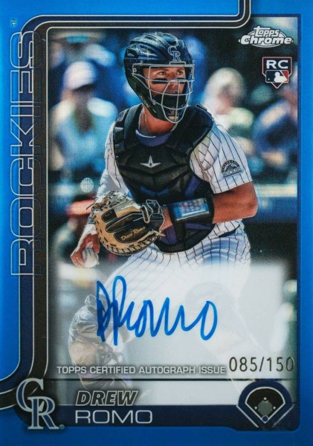 2025 Topps Chrome Rookie Autographs Drew Romo #RADRR Baseball Card