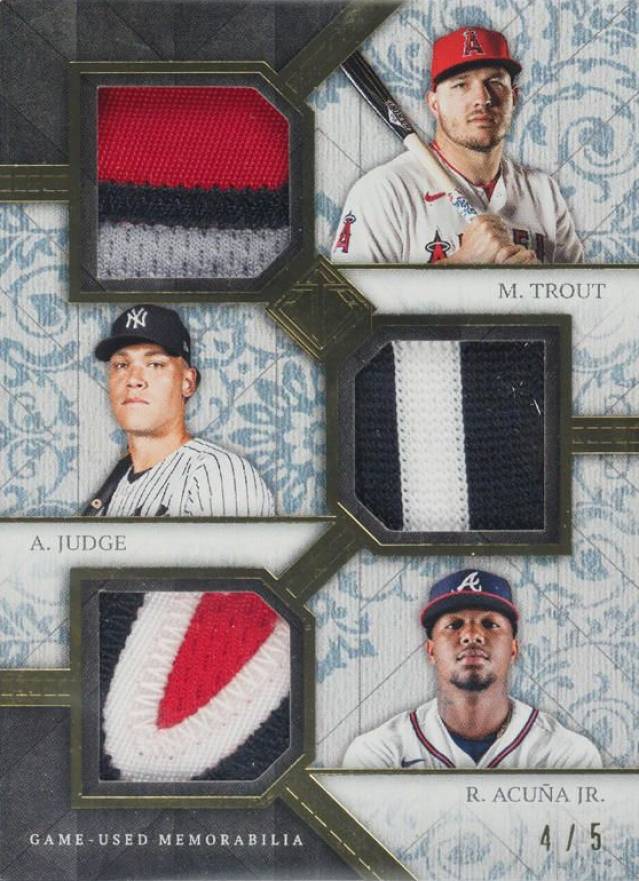 2024 Topps Transcendent Collection Transcendent Collection Triple Patches Mike Trout #TJA Baseball Card