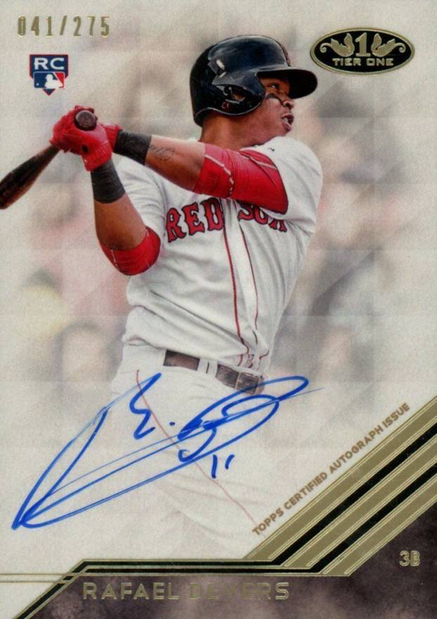 2018 Topps Tier One Breakout Autographs Rafael Devers #RDE Baseball Card
