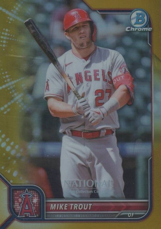 2022 Bowman Chrome NSCC Wrapper Redemption Mike Trout #MT Baseball Card