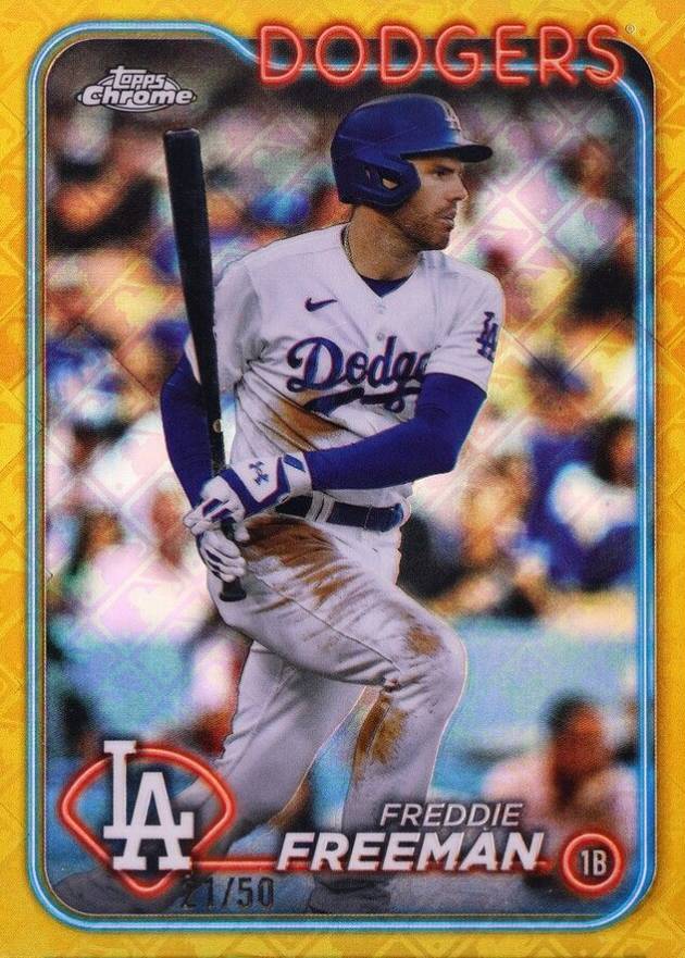 2024 Topps Chrome Logofractor Edition Freddie Freeman #4 Baseball Card