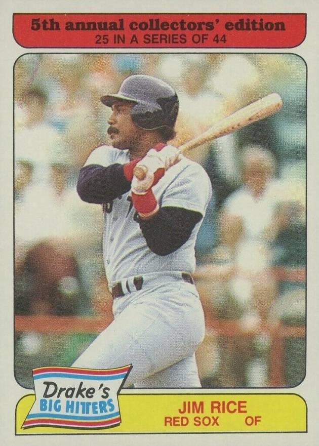 1985 Drake's Jim Rice #25 Baseball Card