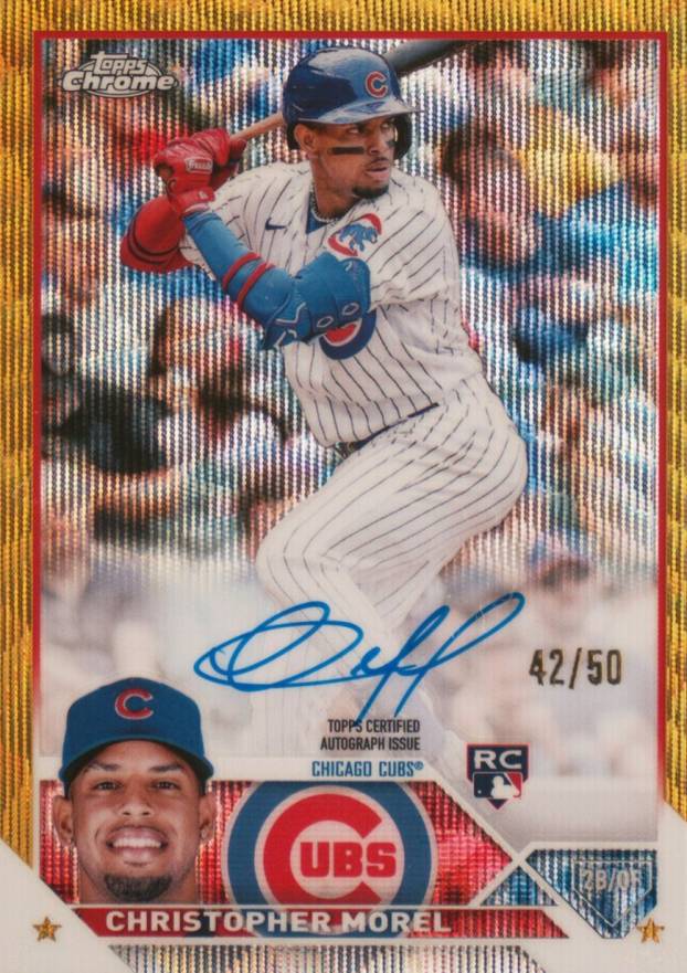 2023 Topps Chrome Rookie Autograph Christopher Morel #RACMO Baseball Card
