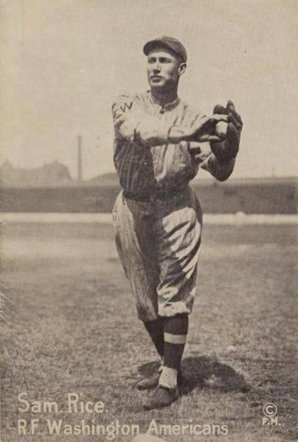 1919 Felix Mendlesohn Sam Rice # Baseball Card