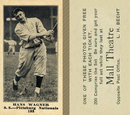 1916 Mall Theatre Honus Wagner #182 Baseball Card