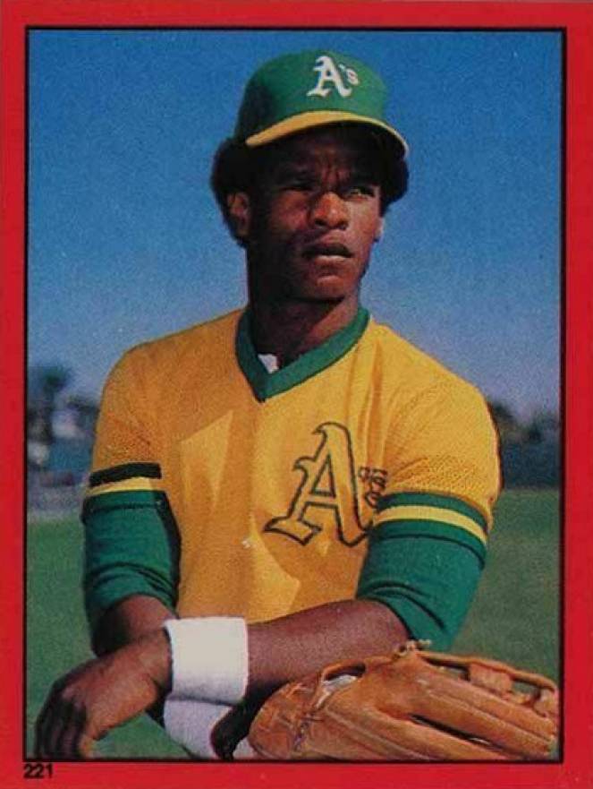 1982 O-Pee-Chee Stickers Rickey Henderson #221 Baseball Card