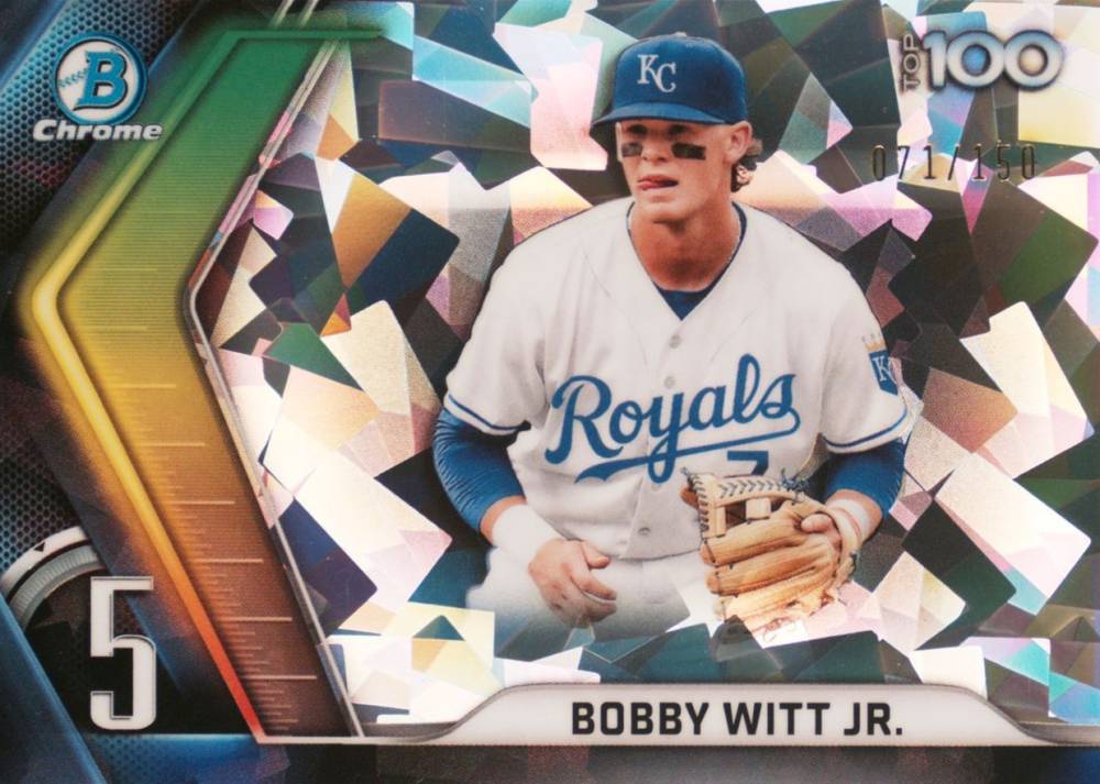 2022 Bowman Chrome Scouts' Top 100 Bobby Witt Jr. #BTP5 Baseball Card