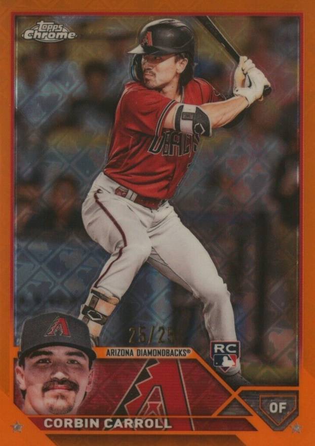 2023 Topps Chrome Logofractor Edition Corbin Carroll #95 Baseball Card