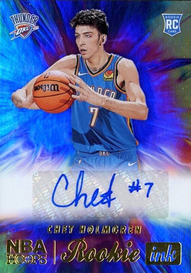 2022 Panini NBA Hoops Rookie Ink Chet Holmgren #RICHG Basketball Card