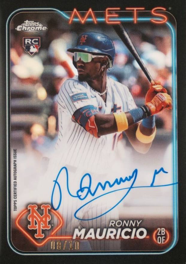 2024 Topps Chrome Rookie Autographs Ronny Mauricio #RARM Baseball Card