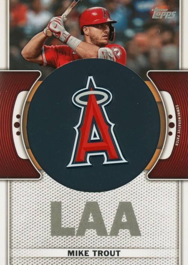 2023 Topps Team Logo Commemorative Patch Mike Trout #TLPMT Baseball Card